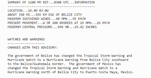 NHC 11PM advisory Aug 2nd