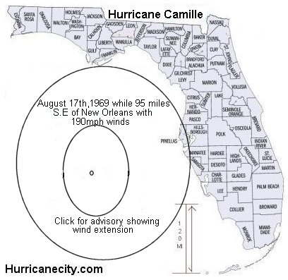 1969 Hurricane Camille size