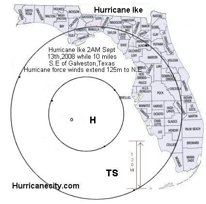 2008 Hurricane Ike size