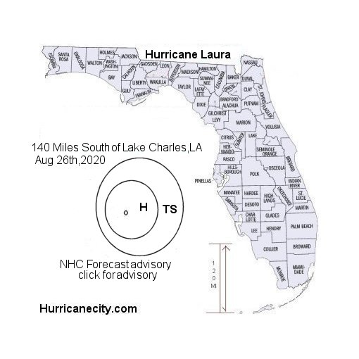 2020 Hurricane Laura size