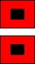 Hurricane warning flag icon