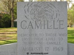 Camille Memorial in Pass Christian, Mississippi - Dedicated to those who lost their lives to Hurricane Camille - August 17, 1969