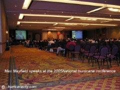 Max Mayfield speaks at the 2005 National Hurricane Conference